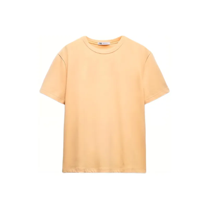 ZARA T-Shirt Women's Orange Red-0