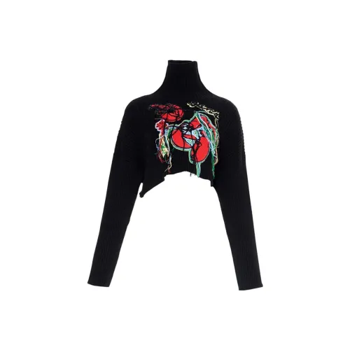 RIENY RE Slim Fit Knitwear Women's Black