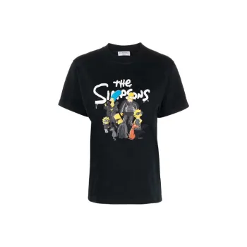 Balenciaga X The Simpsons Women'ss Small Fit T Shirt Black