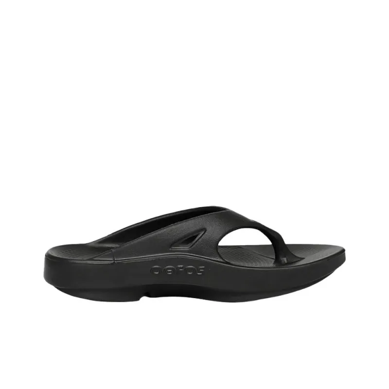 OOFOS Abrasion Resistant Flip Flops Unisex Black-1