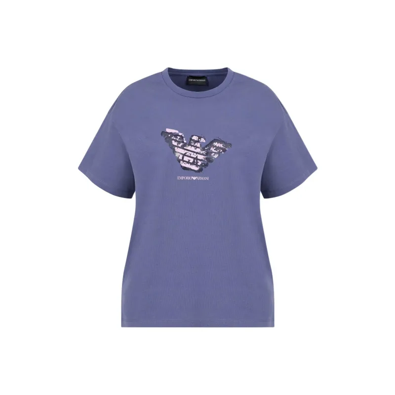 EMPORIO ARMANI Jersey T shirt With Devoré Logo-0