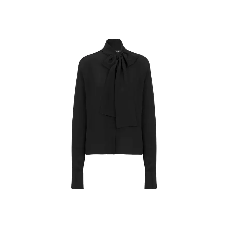 BALMAIN Bow detail Buttoned Blouse-0