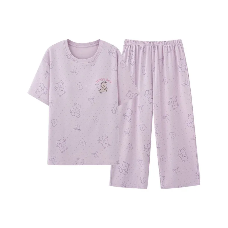 XISHE Pajama Set Women's Purple-0