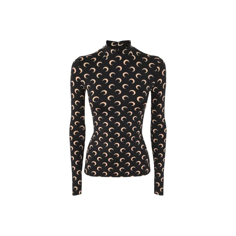 Marine Serre T-Shirts Women's Black-0