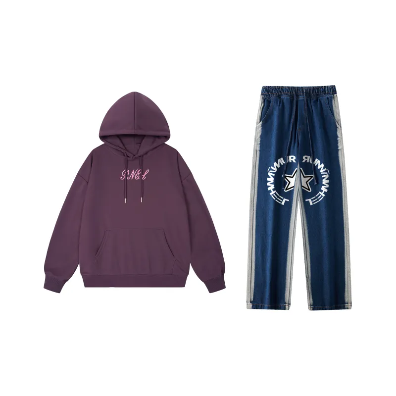 RUNNINWHEEL Sweatshirt Sets Unisex-29