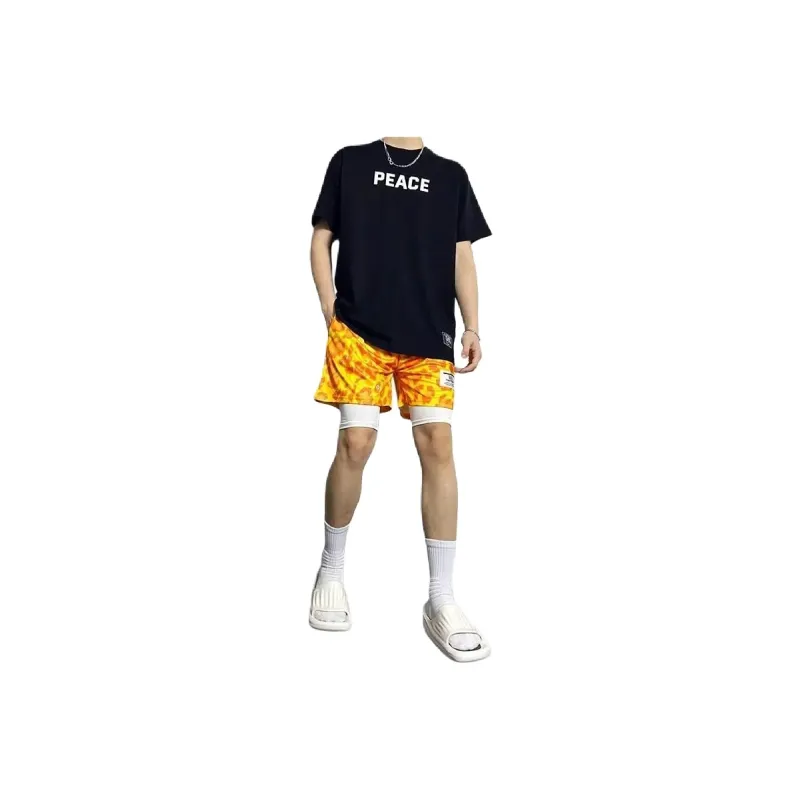 KIRHNE Casual Shorts Unisex Pink-6