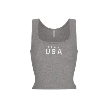 Skims Paralympic Capsule Rib Scoop Tank Heather Grey