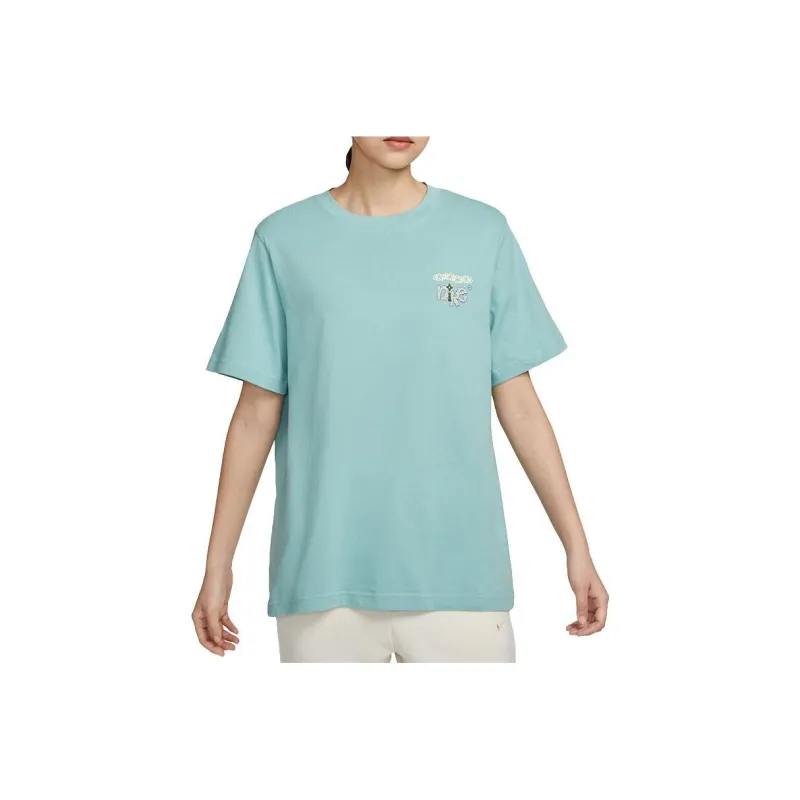 Nike Sportswear Women's Embroidered Swoosh T-shirt Blue-0