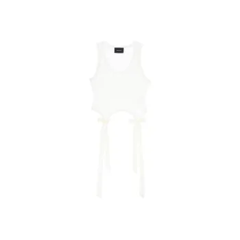 SIMONE ROCHA Bow Tail Easy Tank 'Ivory'