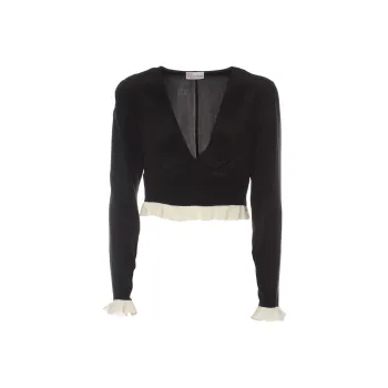 RED VALENTINO Crop Tops Women's Black