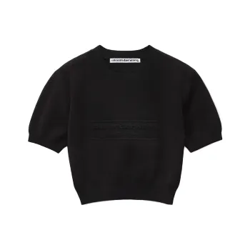 Alexander Wang Logo Detailed Cropped Top
