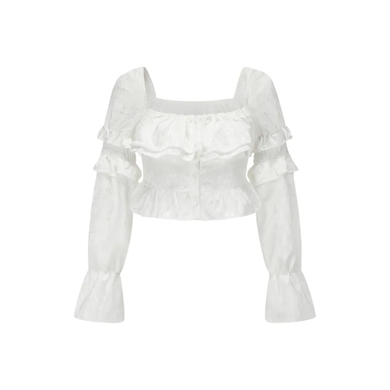 XANDRA Crop Tops Women's White-0