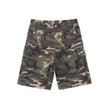 LOOKUN Casual Shorts Unisex Green Camouflage