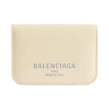 Balenciaga Cash Calfskin Wallet Mini Women's Beige