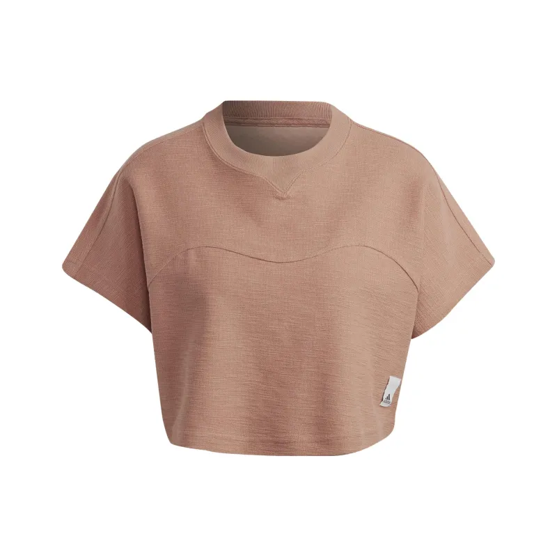 Adidas Lounge Crop Tops Women's Orange-0