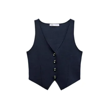 ZARA Tank Tops Women's Navy Blue