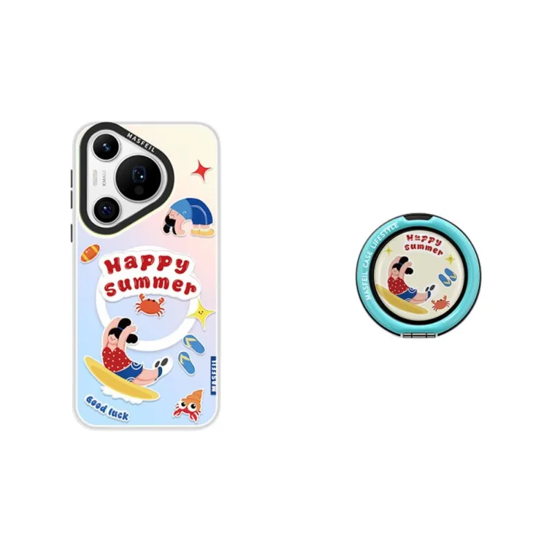 Marsfield Acrylic Material Laser Magnetic Case Active Girl Phone Cases Compatibility With Huawei P70/P60/P50 Pro-7