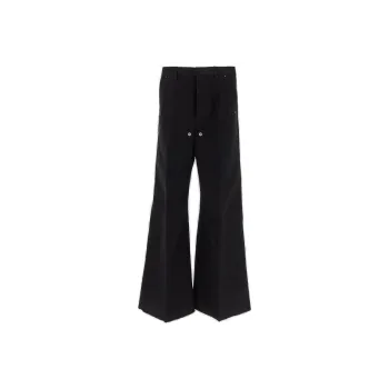 RICK OWENS Eyelets Detailed Wide Leg Trousers