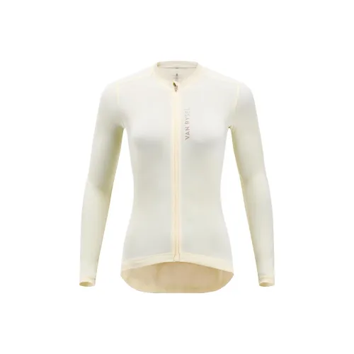 DECATHLON VAN RYSEL UVP RCR 2 Cycling Clothing Unisex Light Goose Yellow/Light Coffee