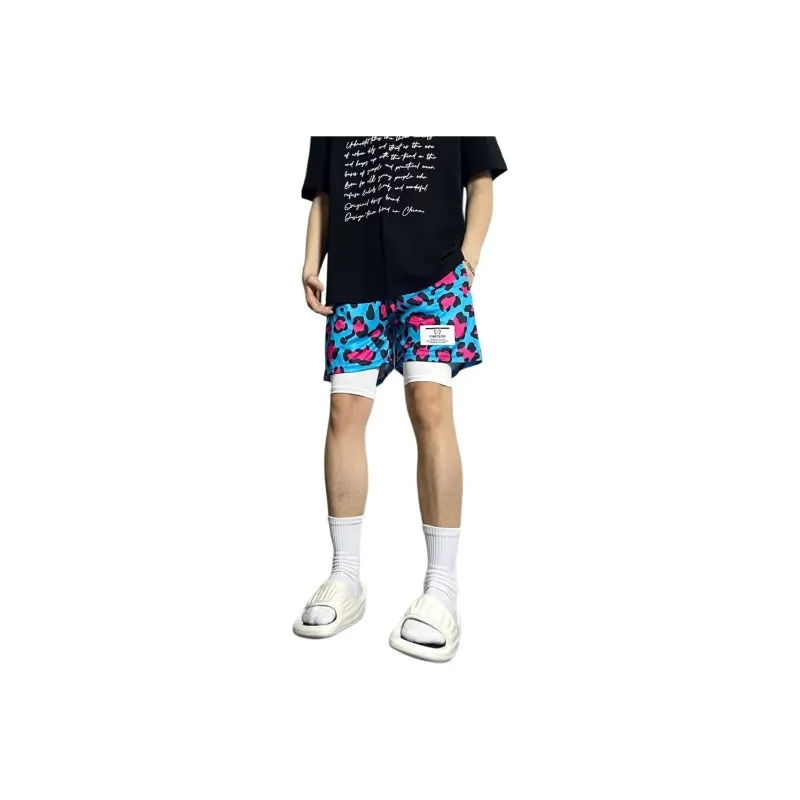 KIRHNE Casual Shorts Unisex Pink-10