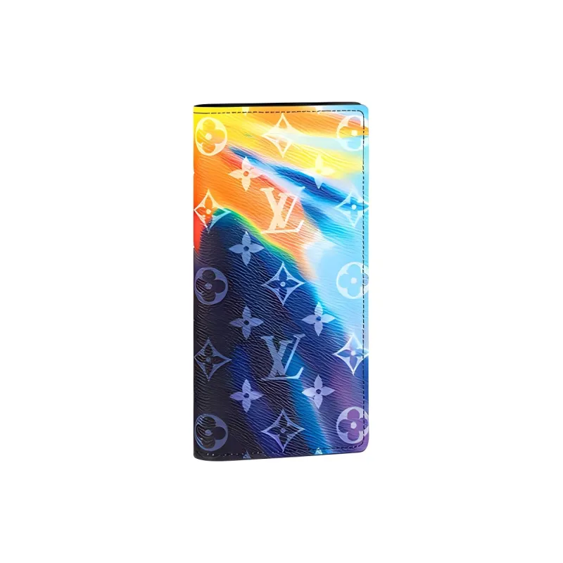 LOUIS VUITTON Brazza Wallet Sunset Monogram Multicolor-0