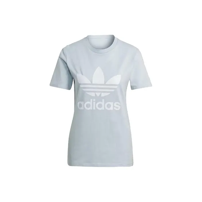 Adidas Originals Set in Sleeve T Shirt Women's Light Blue-0