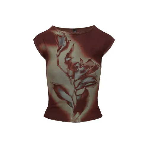 PRINCESS POLLY Tank Tops Women's BROWN/Brown