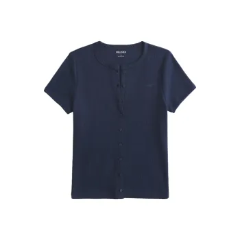Hollister T Shirt Women's Navy Blue