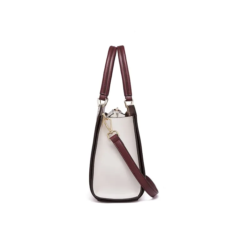 RED DRAGONFLY Cow Leather One Shoulder Handbag Women's Milk Tea-3