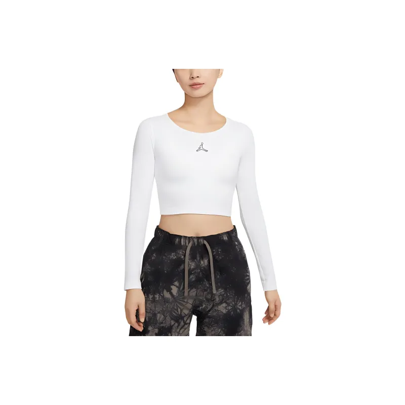 Jordan Flight Crop Tops Women's White-0