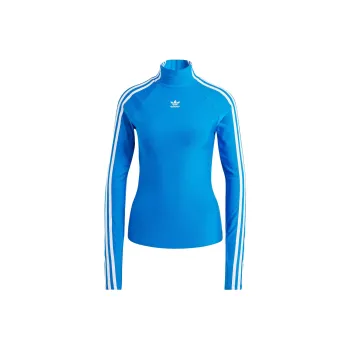 adidas originals Women's Adilenium Tight High Neck Long Sleeve Top Blue