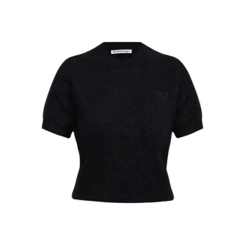 Alexander Wang Logo Embroidered Cropped Top