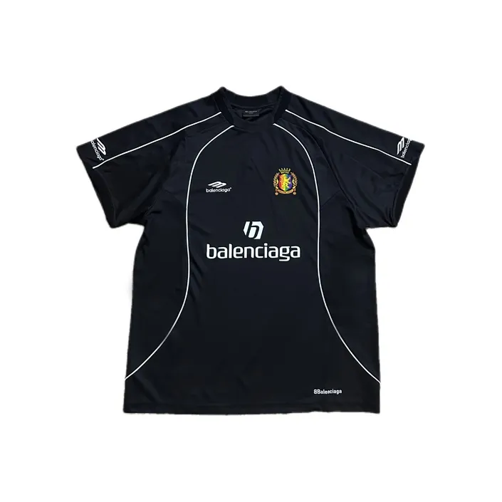 Balenciaga Soccer Jerseys Regular Fit Unisex Black-0
