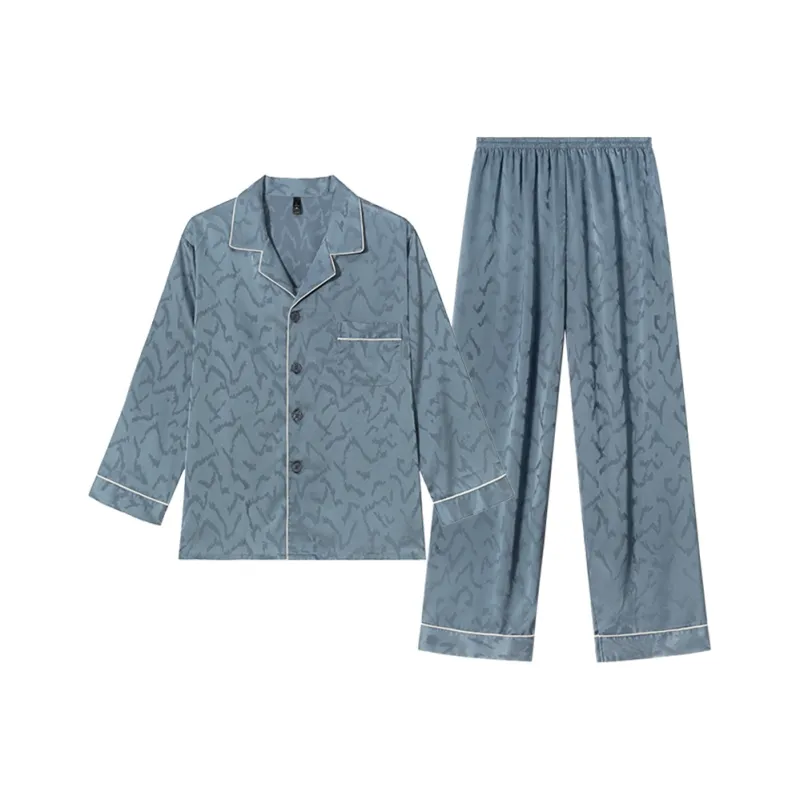 Shanghai Story Pajama Set Men's Blue Gray-0