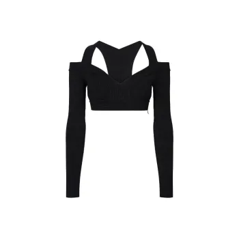 Alexander McQueen Cut-Out Detailed Cropped Top