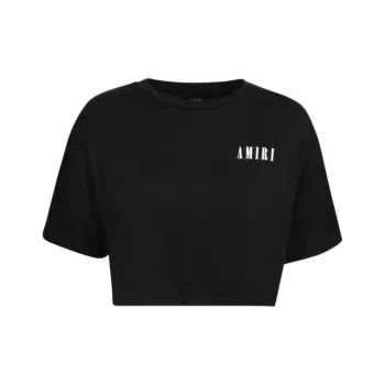 AMIRI Cropped Short Sleeve T Shirt 'Black'