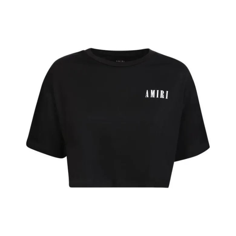 AMIRI Cropped Short Sleeve T Shirt 'Black'-0