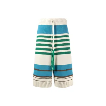 CRAIG GREEN Striped Ribbed knit Shorts