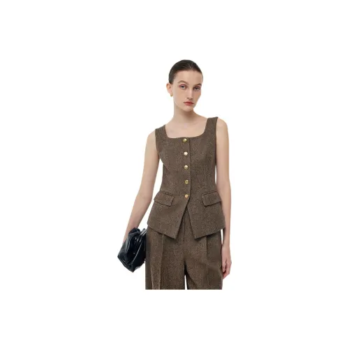 GOELIA Tank Tops Women's Coffee