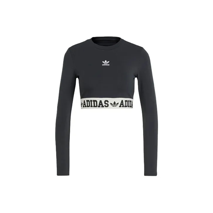 Adidas Originals Set in Sleeve T Shirt Women's Black-0