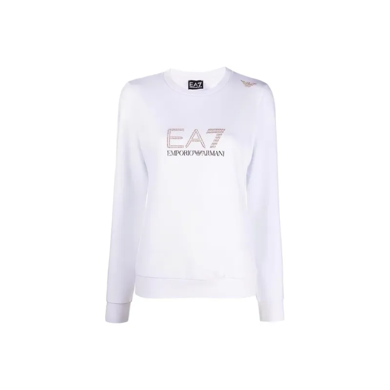 Ea7 EMPORIO ARMANI Stud detail Long sleeved T Shirt-0
