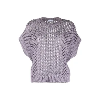 Brunello Cucinelli SS23 Crop Top Women's Purple