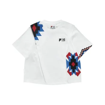 FILA FUSION x Marcelo Burlon Drop Shoulder Sleeve T Shirt Women's Standard White