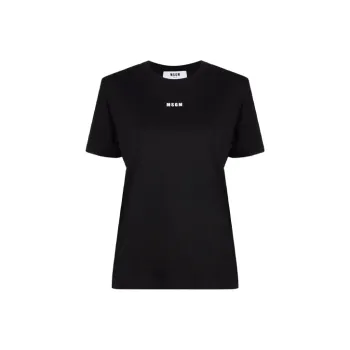 MSGM Logo Printed Crewneck T Shirt