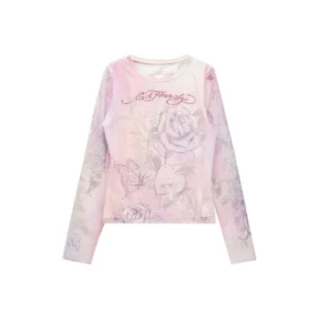 Ed Hardy Regular T Shirt Women's Pink