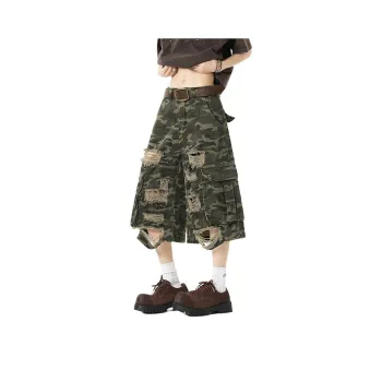 BEAR UNION Cargo Shorts Unisex Camouflage