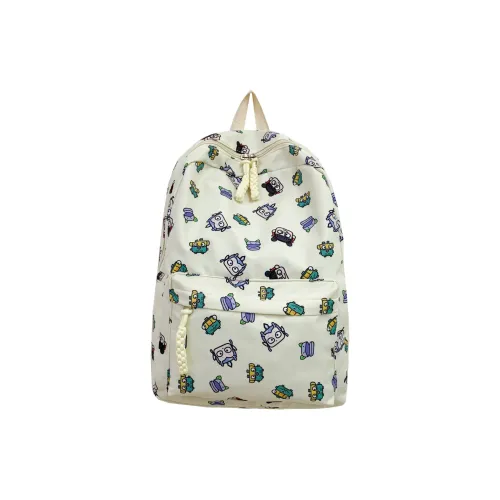 ZOGA Composite Cloth Backpack Regular Unisex Ecru/Black/Yellow