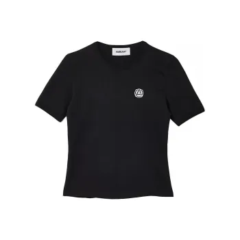 AMBUSH Graphic Short Sleeve T shirt Black White