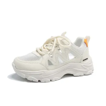 King Jinmai Breathable Lightweight Height Increasing Low Top Chunky Sneakers Women's