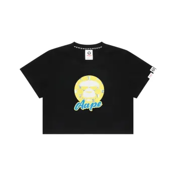 Aape Cotton Blend Cropped Logo T shirt